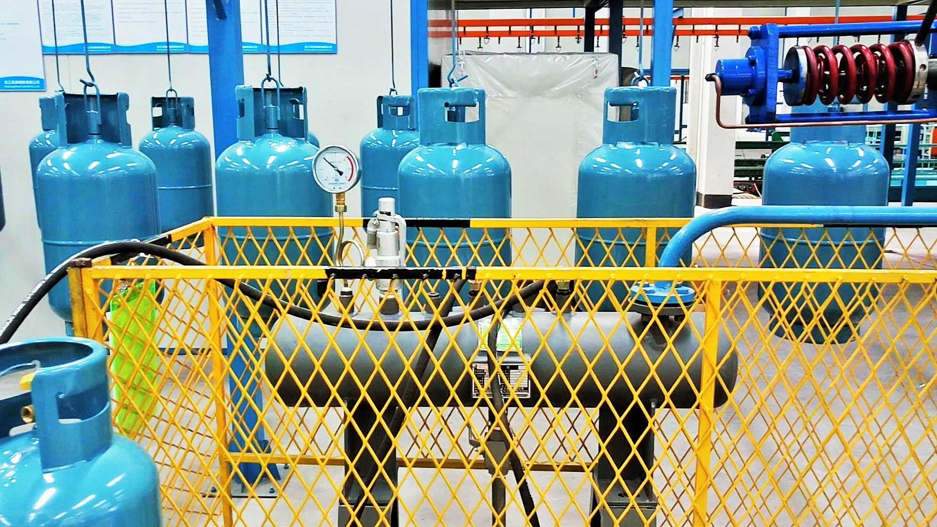 Four-point principles for using gas cylinders to inspect equipment