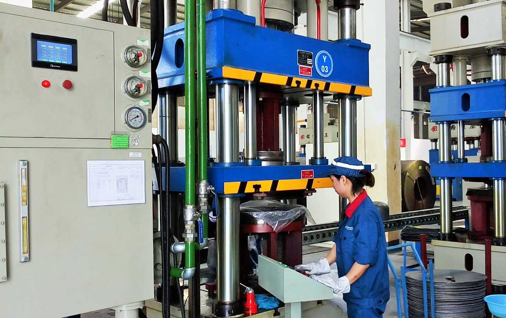 LPG cylinder dish end deep drawing machine hydraulic press